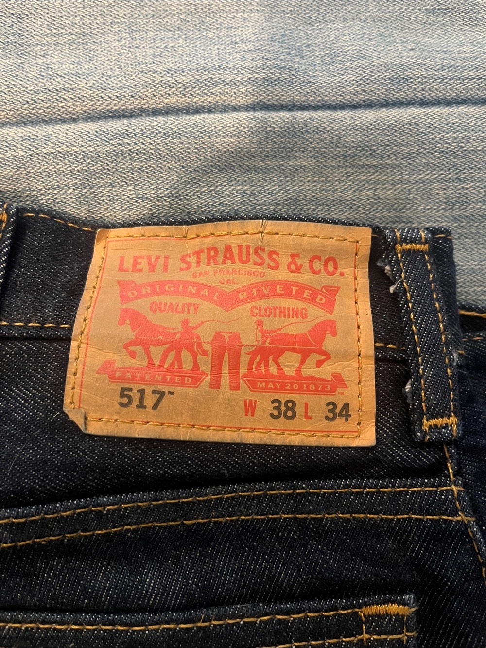 Levi's 517 Bootcut Jeans in Dark Blue Denim
